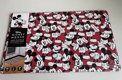 Disney Anti Fatigue Kitchen Mat Rug MICKEY MOUSE All Over Classic Red 18 X 30” • $30