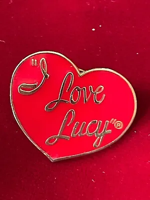 Vtg 1998 Red Enamel I Love Lucy Heart Lapel Pin Lucille Ball Comedy 1  • $10.79