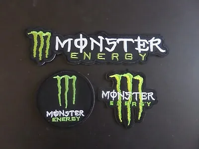 Lot Of 3-  Monster Enery Drink  Iron On Embroidered Patches • $9.99