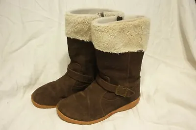 Merrell Mimosa Harvest Winter Boots Brown Suede Sherpa Youth Size 3Y *UNUSED?* • $19.99