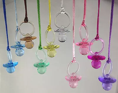 2-1/2  Fancy Pacifier Necklaces   Don't Say Baby  Baby Shower Game U-Pick Colors • $15.99