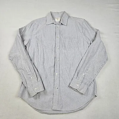 GAP Modern Oxford Cotton Long Sleeve Striped White/Blue Men's Shirt Size M 54023 • $14.99