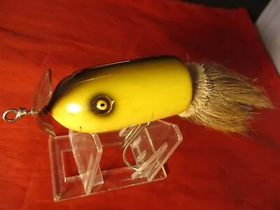 Old Marathon Wood Musk-e-monk Fishing Lure W Glass Eyes Wisconsin • $19.95