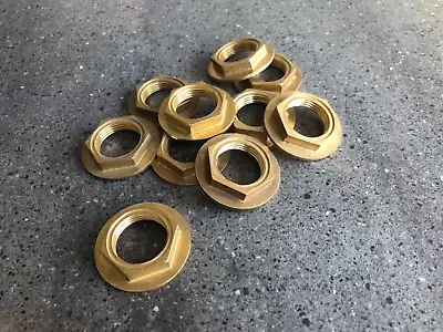 TRADE PACK OF 20 -  ¾ BSP Brass Flanged Hexagon BACKNUT / Nut  For Bath Taps. • £3.99