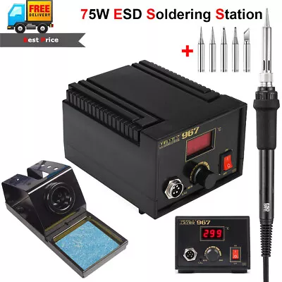 £4.31 • Buy 967 Digital Soldering Station 75w Welding Rework Repairing Tool With 5pcs Tips