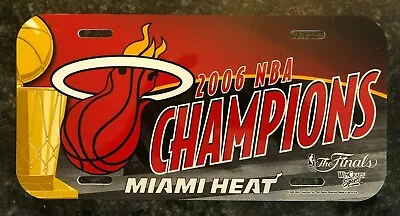 Miami Heat 2006 Nba Basketball Champs Vintage Plastic License Plate New • $8.99