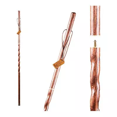 Brazos Twisted Traveler's Stick Brown Oak Wood Walking Stick 55 Inch Height • $56.36