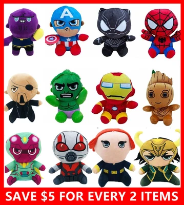 $19.95 • Buy 25cm Marvel Avengers Justice League Hero Kid Soft Plush Stuffed Doll Playset Toy