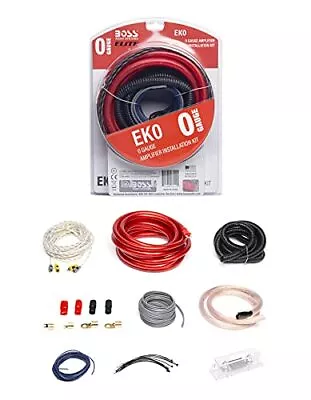 BOSS Audio Systems EK0 0 Gauge Amp Installation Wiring Kit - A Car Amplifier Kit • $39.87