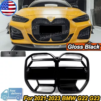 CLS Style Gloss Black Front Grille For BMW 4 Series G22 G23 430i M440i 2021-2024 • $179.99