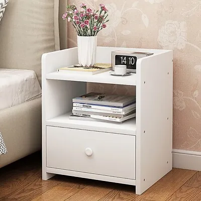 Bedside Tables Drawers Side Table Bedroom Furniture Nightstand White • $53.95
