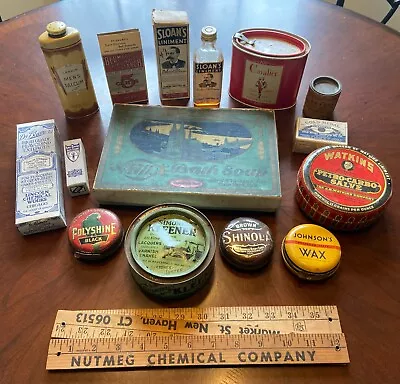 Large Lot Of Original Antique And Vintage Advertising Boxes And Tins - Beautiful • $69.95