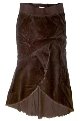 Chocolate Brown - Under The Bump - Maternity Skirt - Long - Size 16 • £5