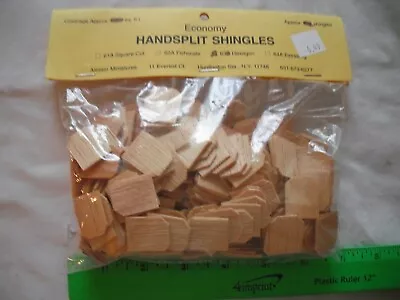 Alessio Miniatures 63 Hexagon Handsplit Shingles Wood Dollhouse Doll House • $15.99