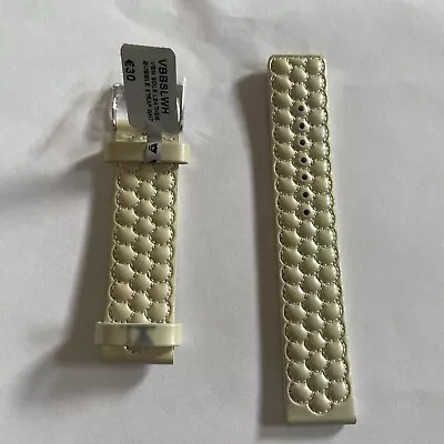 $30 • Buy New Authentic Vabene Sole Leather 20mm White Strap With Buckle 115/75