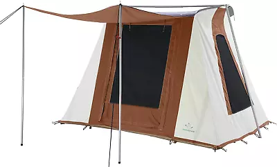 PROTA 4-Season Waterproof Canvas Cabin Tent W/Windows And Awning For 4-8 People  • $655.86