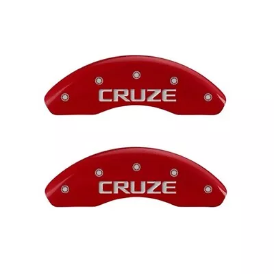 MGP Caliper Covers Front Set Of 2 Red Finish Silver Cruze • $185