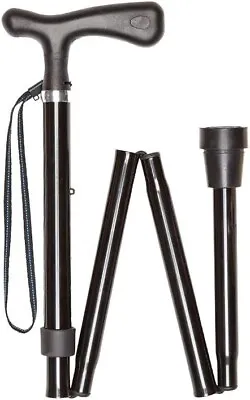 Soft Grip Walking Stick - Height Adjustable Folding Walking Stick Soft Handle • £9.50