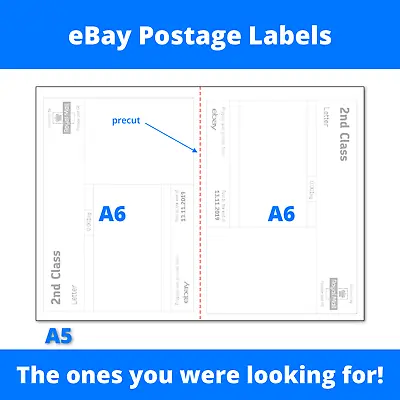 Ebay RoyalMail POSTAGE LABELS (for Home Printer A5 🇬🇧UK STOCK • £8.85