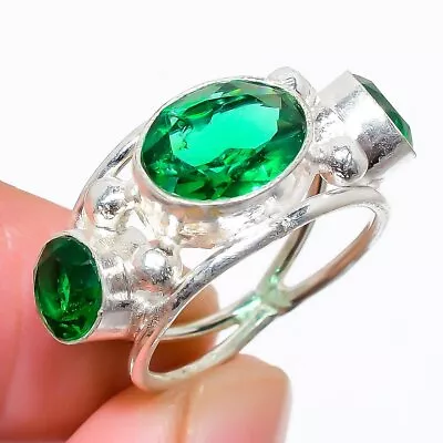 Chrome Diopside Gemstone 925 Sterling Silver Jewelry Ring Size 5 V949 • $11.32