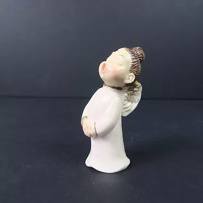 G. RUGGERI SINGING ANGEL Hand Carved Vintage 1980's ITALY CHRISTMAS SIGNED G.R. • $14.99