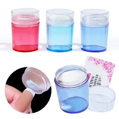 Jelly Silicone Nail Scraper Set French Design Nail Stamp Polish Manicure Tools • $17.46