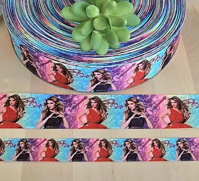 7/8 & 1.5  (1 YD) Taylor Swift Grosgrain Ribbon Pop Star Hair Bow Swifty Ribbon  • $1.25