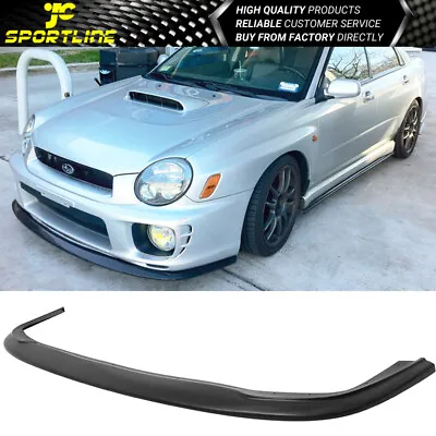 Fits 02-03 Subaru Impreza Front Bumper Lip Spoiler DP Style Unpainted Black PU • $109.99