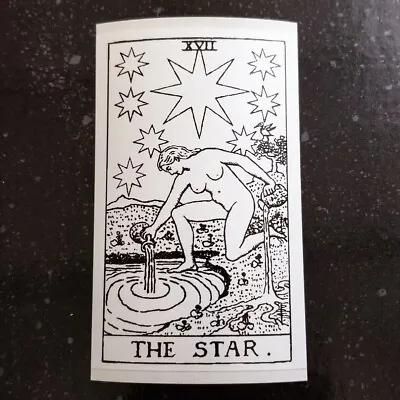 ♆ The Star Tarot 4 X 2.5  Waterproof Vinyl Sticker [💪 HQ Durability!] Decal • $5.16