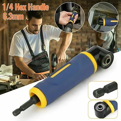 90 Degree Right Angle Extension Screwdriver Socket Adapter Drill Attachment Tool • $11.99