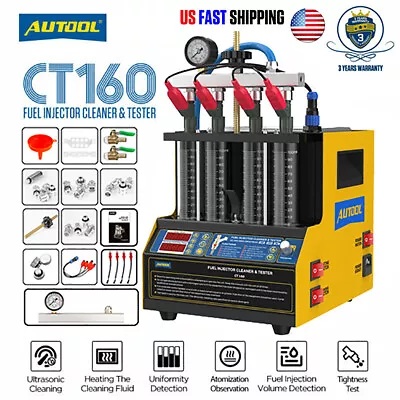 $340 • Buy AUTOOL CT160 Car Ultrasonic Fuel Injector Cleaner&Tester Machine Upgrade CT150