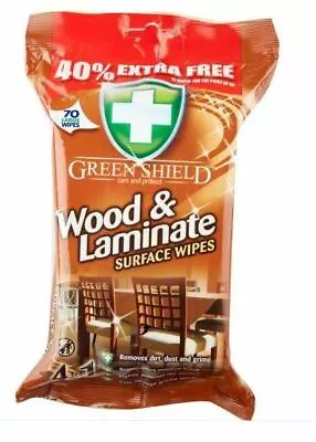 £4.95 • Buy Green Shield Wood & Laminate Floor Surface Cleaning Polishing Wipes 70 Wipes