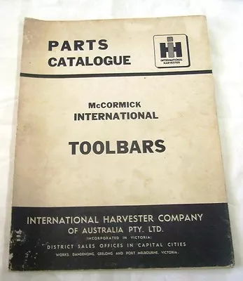 Mccormick International Toolbars 1965 Parts Catalogue • $29.99