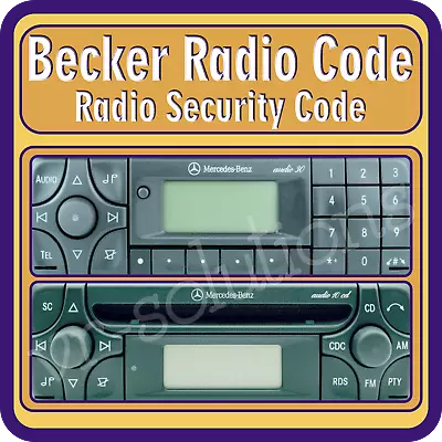 Becker Radio Unlock Code CD Key BE3317 BE3311 BE3312 BE3318 BE3309 BE3308 BE3310 • $7.99