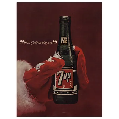 1964 7Up: Its The Christmas Thing To Do Vintage Print Ad • $8.75