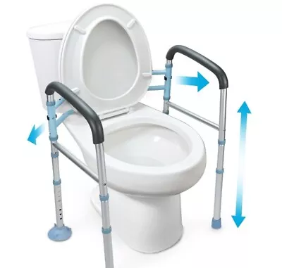 OasisSpace Stand Alone Toilet Safety Rail Heavy Duty Medical Toilet Safety Frame • $45