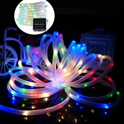 32FT 100 LED Solar Rope Tube Lights Waterproof String Light Outdoor Garden Lamp • $13.99