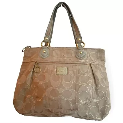 Coach Poppy Lurex Cream/ Gold Glam Tote 17890 • $23.96