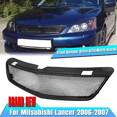 Front Bumper Grille For Mitsubishi Lancer 2006-2007 Matte Black Honeycomb Style • $135.30