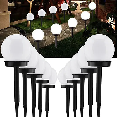 $12.95 • Buy Outdoor LED Solar Round Ball Light Garden Yard Patio Ground Lawn Lamp Waterproof