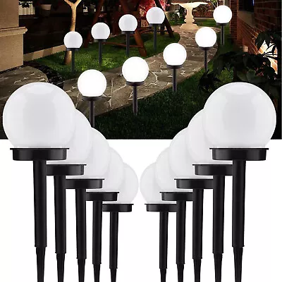$12.95 • Buy Outdoor LED Solar Round Ball Light Garden Yard Patio Ground Lawn Lamp Waterproof