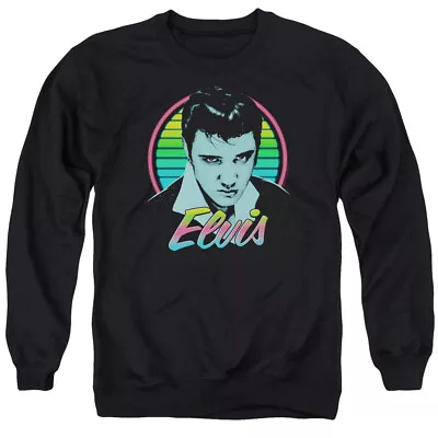 Elvis Presley Neon King Crewneck Sweatshirt Licensed Music Rock Band Black • $24.49