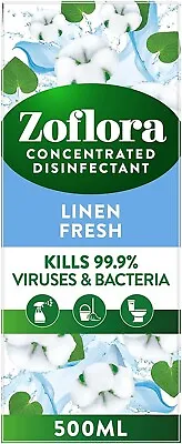 £5.88 • Buy Zoflora Linen Fresh 3 In 1 Action Concentrated Disinfectant (500ml)