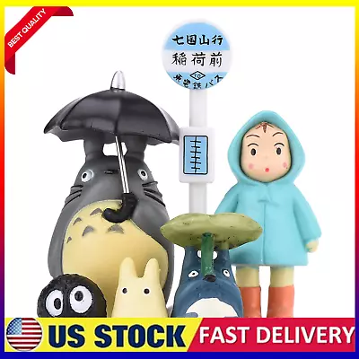 6x My Neighbor Totoro Figure Hayao Miyazaki Anime Bus Station Figure Gifts Kids • $10.53