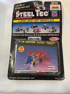 NEW Vintage 1993 Remco Steel Tec F-18 Fighter Starter Kit Construction Set #7080 • $9.99