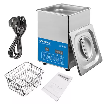 2.5L Premium Digital Ultrasonic Cleaner Stainless Steel Bath Heater With Basket • £82.99