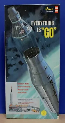 Vintage Revell H-1833 Mercury Capsule & Atlas Booster Kit 1:110 1969 • $44.99