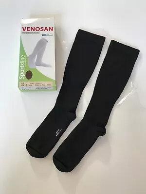 Venosan Sportsline Black Compression Knee-high Socks 15-20 MmHg Size Medium  • $15