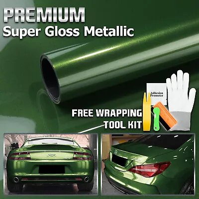 Premium Super Gloss Metallic Vinyl Car Wrap Sticker Decal Bubble Free Sheet Film • $400