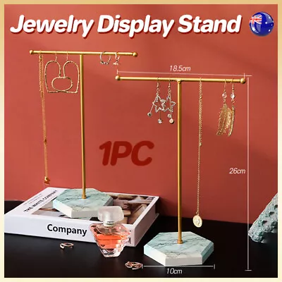 Jewelry Display Stand T-shape Earring Necklace Rack Tabletop Holder AU • $11.99